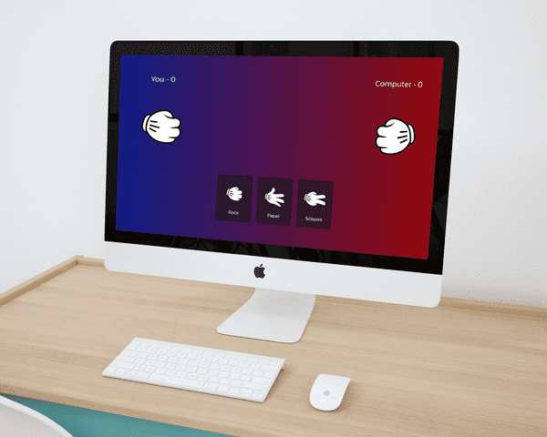 Screenshot of Rock Paper Scissors Project