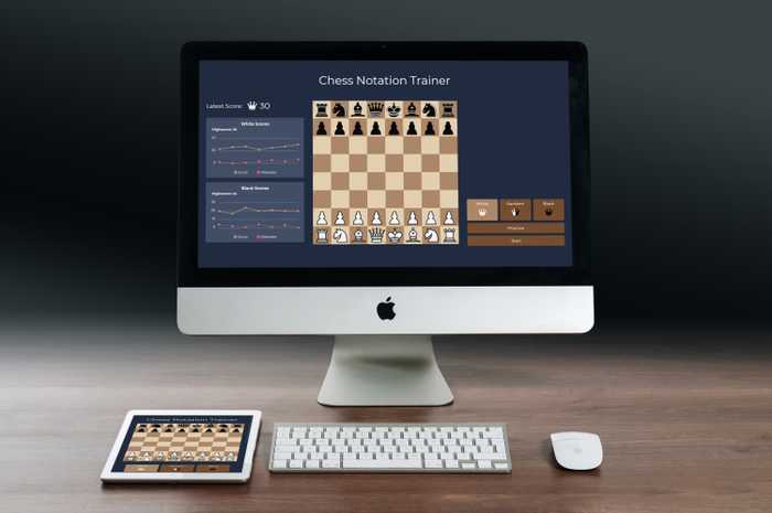 Screenshot of Chess Notation Trainer Project